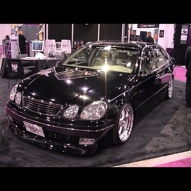 Black Junction Produce Lexus GS400 displayed at the 2003 SEMA booth